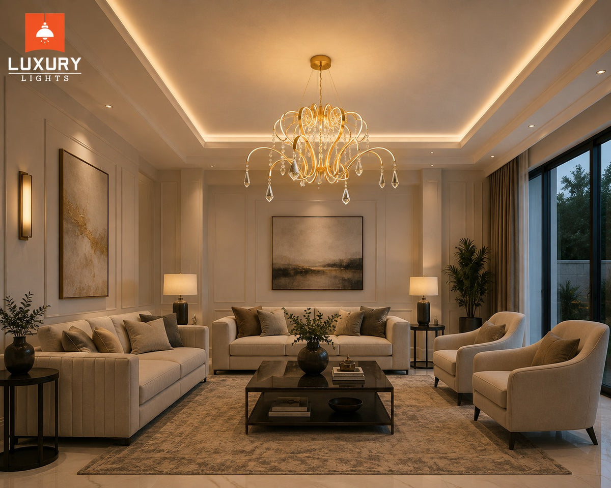 Elegant Crystal LED Hanging Chandelier