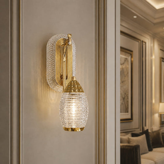 Modern Luxury Gold Crystal Wall Sconce