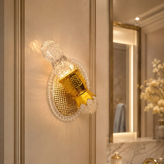 Modern Luxury Gold Crystal Wall Sconce – Decorative LED Wall Light
