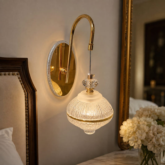Modern Luxury Gold Crystal Pendant Wall Sconce