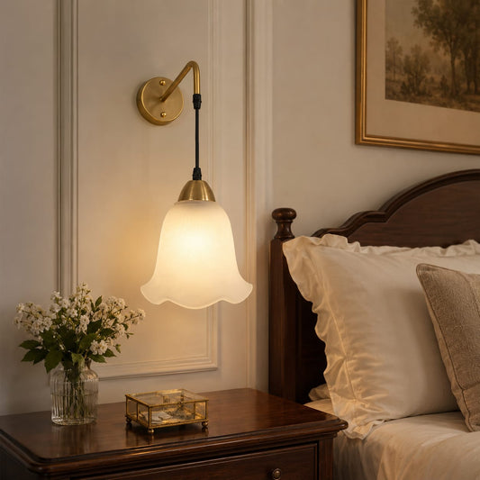 Modern Luxury Gold Glass Hanging Wall Light