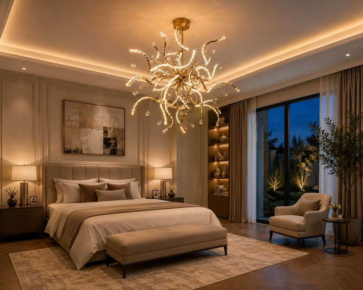 Luxury Modern Golden LED Pendant Chandelier