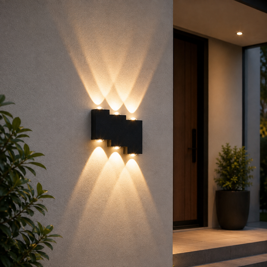 Modern Black Outdoor LED Wall Light