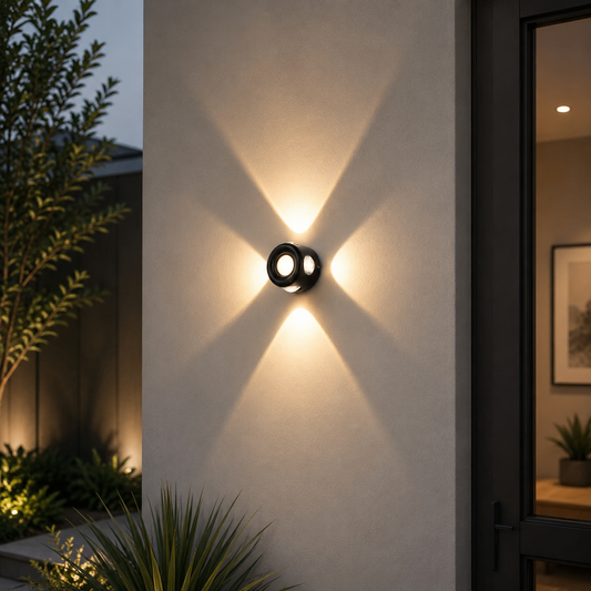 Modern Black Geometric LED Wall Light – Detailed Product Description