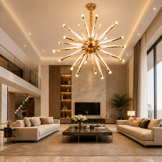 Starburst Luxury LED Chandelier – Modern Decorative Ceiling Light