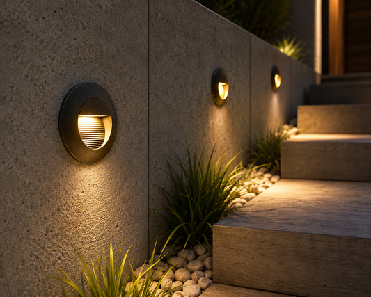 Modern Round Black & Gold LED Wall Light