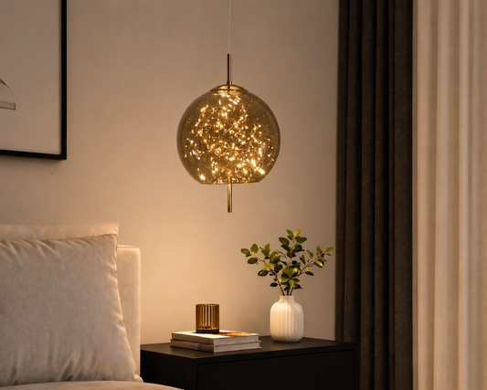 Modern Round Black & Gold LED Wall Light