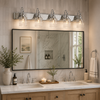 Luxury 5-Light LED Mirror Vanity Light – Modern Bathroom Wall Light (18 Inch)