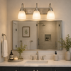 Modern LED Mirror Vanity Light – 3 Head Bathroom Wall Light (18 Inch)