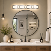 Modern Geometric LED Mirror Vanity Light – 18-Inch Bathroom Wall Light