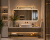 Luxury Gold Crystal LED Mirror Light – Premium Vanity Light (18 Inch)