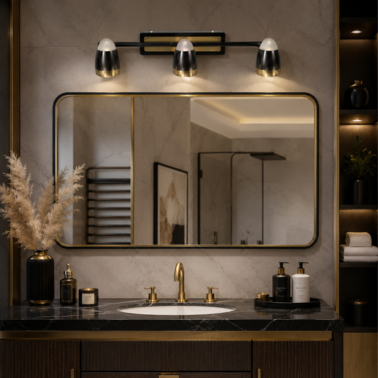 Premium 3-Head LED Mirror Light / Vanity Light – Modern Bathroom Wall Light (18 Inch)