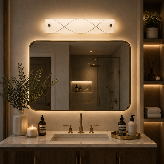 Premium LED Mirror Light / Vanity Light – 18 Inch (Elegant Frosted Glass Design)