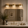 Luxury Crystal LED Mirror Light / Vanity Light – 18 Inch (Gold Finish)
