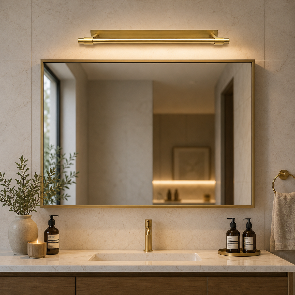 Luxury 18-Inch LED Mirror Vanity Light – Modern Bathroom Wall Light