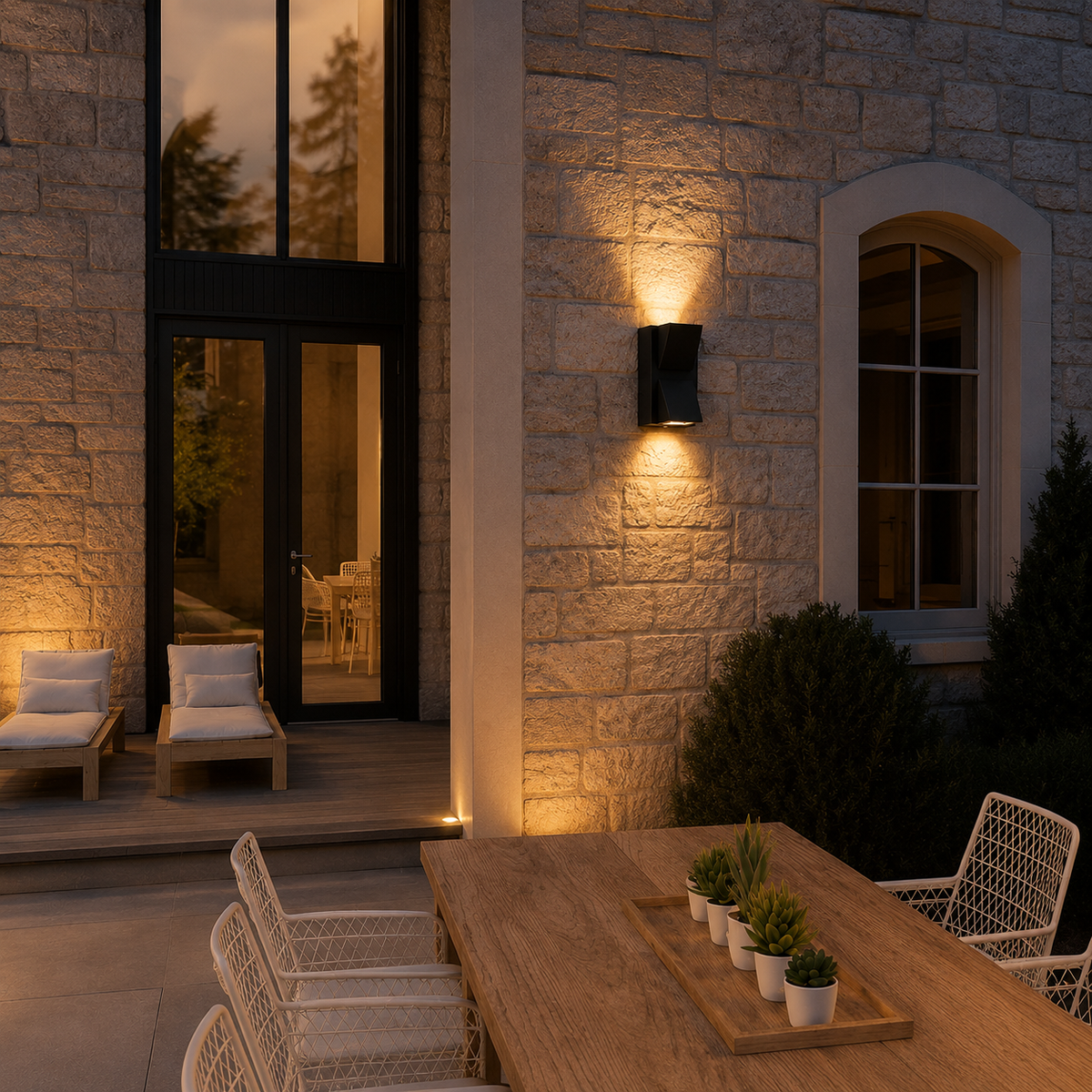 Premium Black Outdoor Wall Light – Modern LED Architectural Sconce