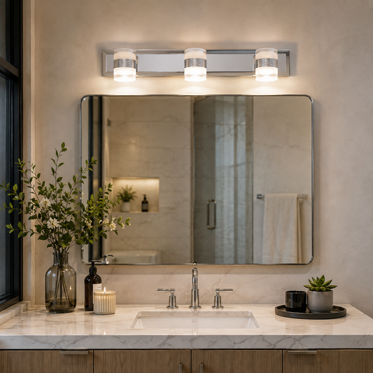 Premium 18-Inch LED Mirror Light / Vanity Light – Modern 3-Light Design