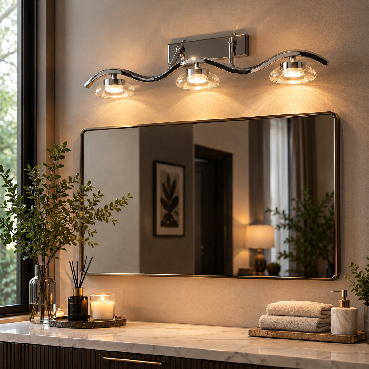 Premium LED Mirror Light / Vanity Light – 18 Inch (Copper Finish)