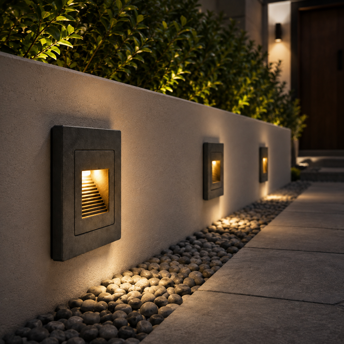 Modern Recessed Outdoor LED Step Light