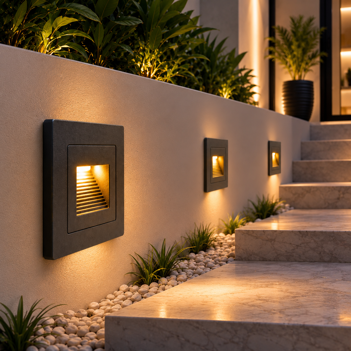 Modern Recessed Outdoor LED Step Light