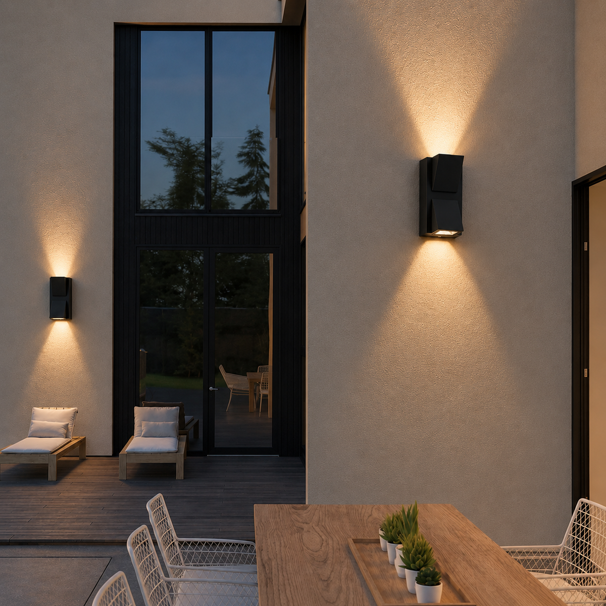 Premium Black Outdoor Wall Light – Modern LED Architectural Sconce