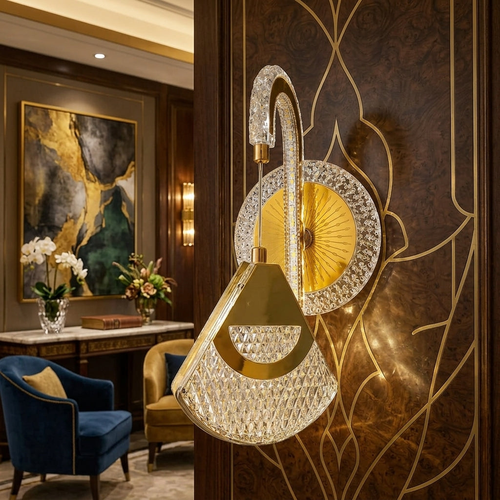 Modern Luxury Gold Crystal Decorative Wall Light