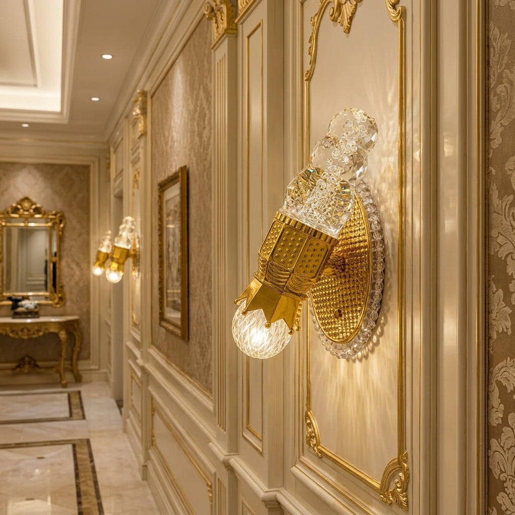 Modern Luxury Gold Crystal Decorative Wall Sconce