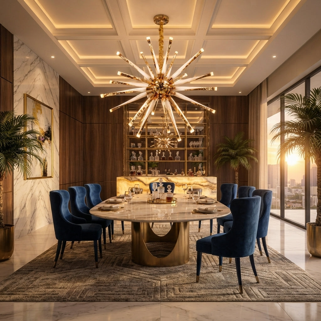 Starburst Luxury LED Chandelier – Modern Decorative Ceiling Light