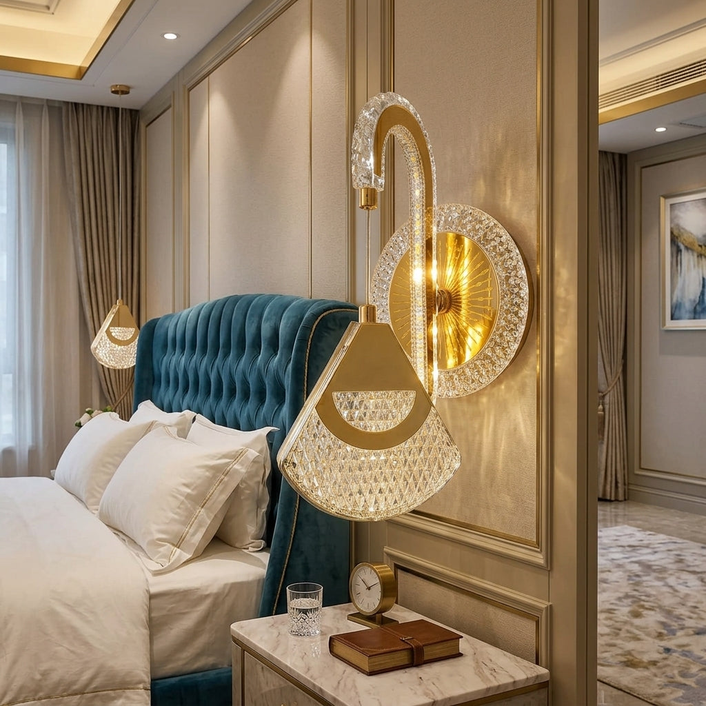 Modern Luxury Gold Crystal Decorative Wall Light