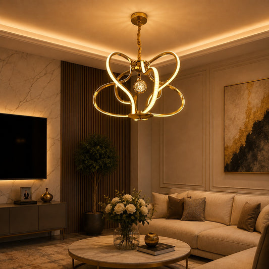 Modern Golden LED Chandelier Light