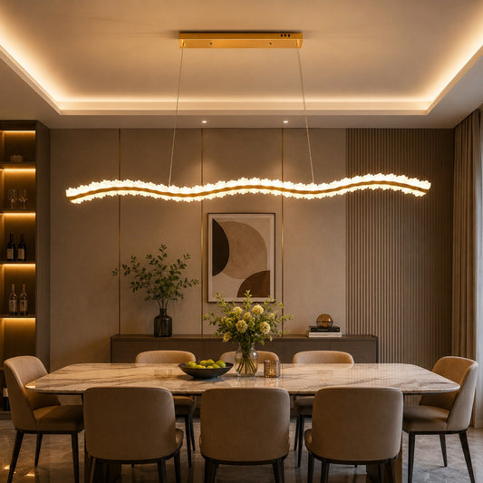 Golden Wave Luxe Hanging Light