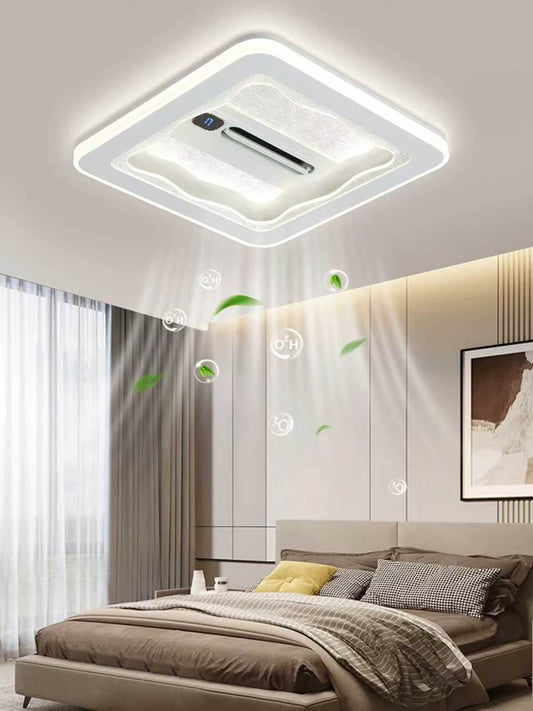 Luxury Square LED Ceiling Fan with Light