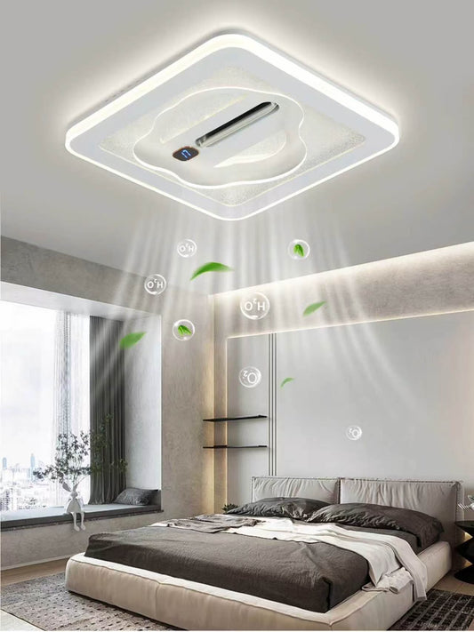 Modern Square LED Ceiling Fan with Light