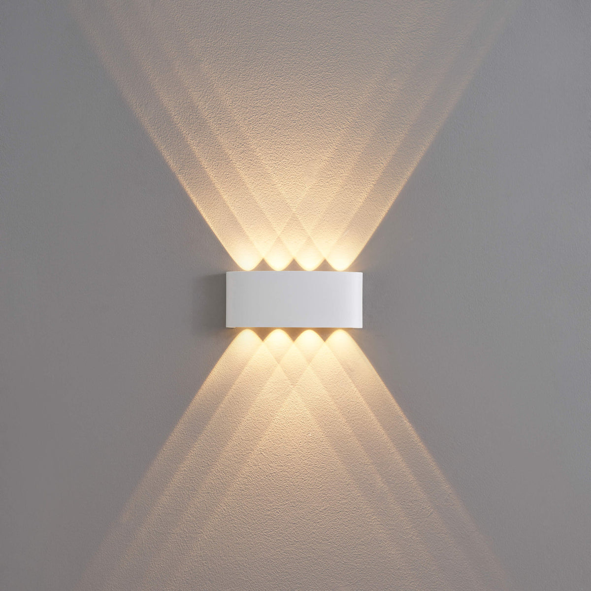 Modern Minimalist Curved Up and Down LED Wall Sconce | Multi-Beam Geometric Ambient Light